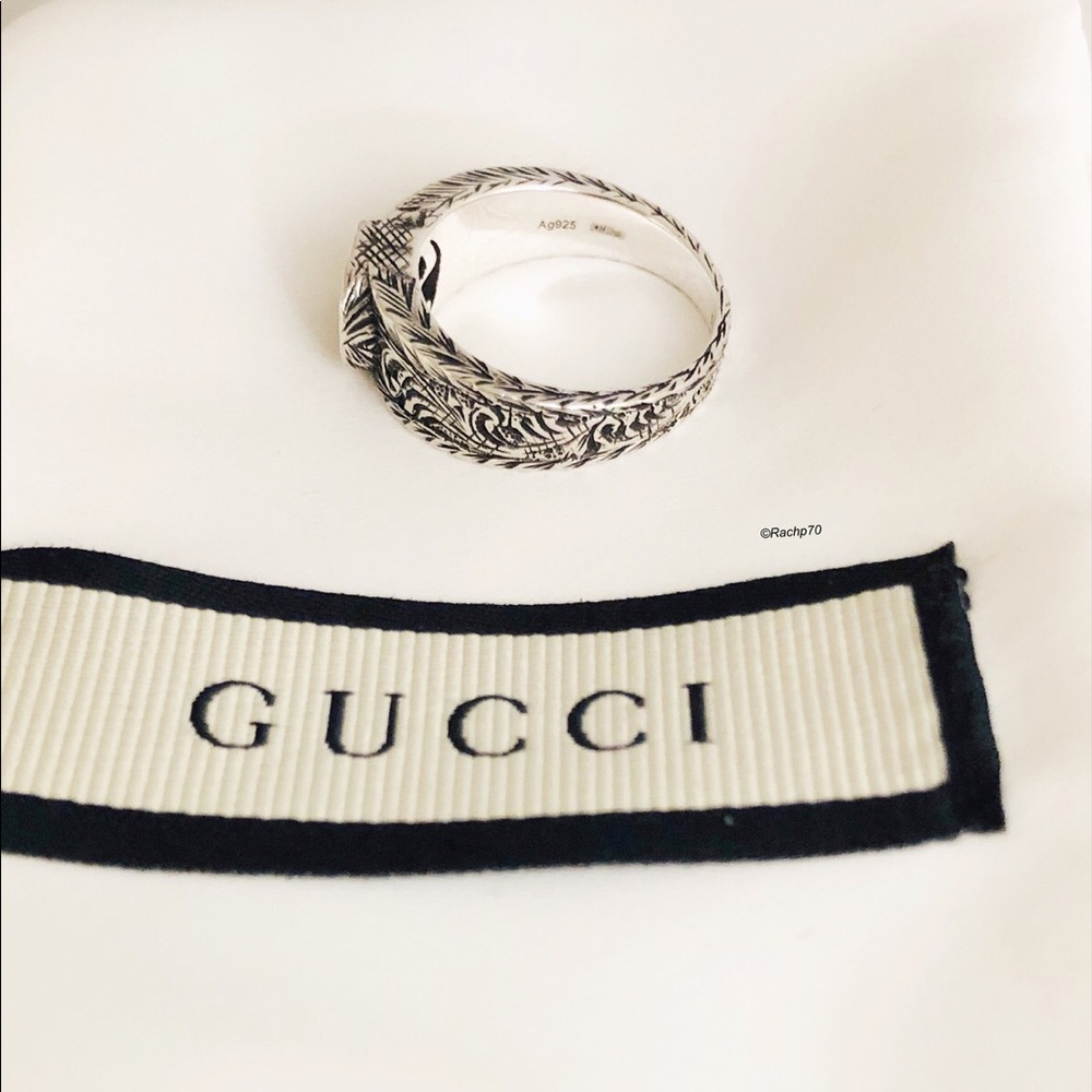 New Authentic GUCCI Interlocking GG Ring Size 6 - Picture 6 of 8